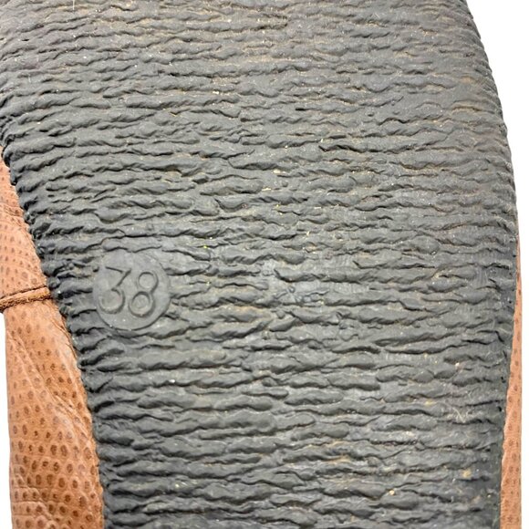 Kokua Barcelo Brown Leather‎ Mauve Cap Toe Ballerina Flats - Picture 5 of 12